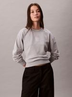 Polerón De Felpa Gris Calvin Klein