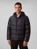 Parka Acolchada con Gorro Azul Calvin Klein