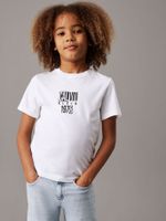 Polera Niño Good Level Regular Blanco Calvin Klein