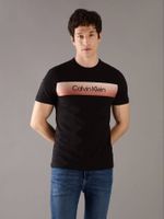 Polera Linear con Logo Negro Calvin Klein