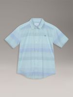 Camisa Niño Elemental Stripe Celeste Calvin Klein