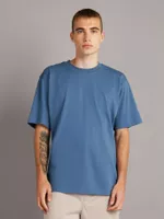 Polera Woven Label Relaxed Azul Calvin Klein