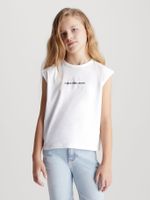 Polera Niño Monologo Relaxed Blanco Calvin Klein