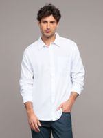 Camisa Clásica Poplin Blanco Calvin Klein