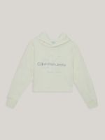 Polerón con Gorro Niña Monogram Beige Calvin Klein