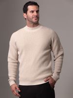 Sweater Badge Relaxed Sweater Beige Calvin Klein