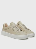 Zapatillas de cuero Beige Calvin Klein