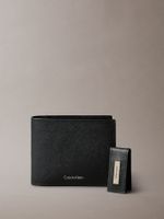 Set Billetera y Clip Billete Cuero Negro Calvin Klein