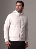 Polerón con Gorro Horizontal Logo Blanco Calvin Klein