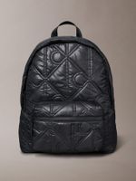 Mochila Acolchada con Monograma Negro Calvin Klein