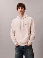 Polerón de Gorro Bordado Monograma Beige Calvin Klein