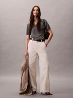 Pantalón Barrel Soft Bone Beige Calvin Klein