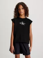 Polera Niño Monologo Relaxed Negro Calvin Klein