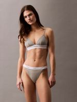 Bralette Cotton Modal Stretch Rib Gris Calvin Klein