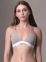 Bralette Triangular Modern Cotton Gris Calvin Klein
