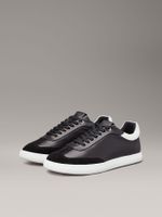 Zapatillas de Cuero Cupsole Lace Mix Negro Calvin Klein