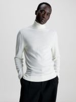 Sweater Cuello Alto Merino Blanco Calvin Klein