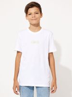 Polera Niño Jersey Wave Blanco Calvin Klein