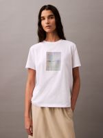 Polera Gráfico Logotipo Fotográfico Blanco Calvin Klein
