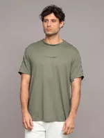Polera Logo Piping Verde Calvin Klein