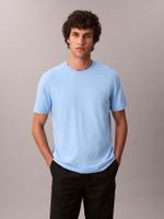 Polera Algodón Supima Redondo Celeste Calvin Klein