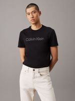 Polera con Logo Texturizado Negro Calvin Klein