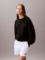 Polerón Con Tejido En Felpa Negro Calvin Klein