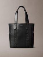 Cartera Tote De Portátil Jacquard Negro Calvin Klein