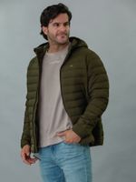 Parka con Gorro Packable Verde Calvin Klein