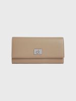 Billetera Ck Plaque Large Café Calvin Klein