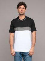 Polera manga corta bloques de color Blanco Calvin Klein