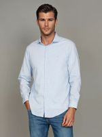 Camisa Slim Fresh Comf Celeste Calvin Klein