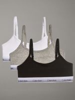 Pack 3 Cropped Bralettes Niña Multicolor Calvin Klein