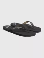 Sandalias con Logotipo Negro Calvin Klein