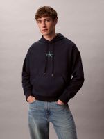 Polerón con Gorro y Tejido Felpa Azul Calvin Klein