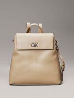 Mochila Ck Flap Beige Calvin Klein