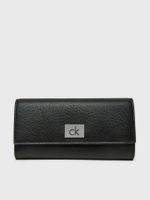 Billetera Ck Plaque Large Negro Calvin Klein