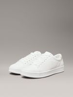 Zapatillas de Cuero Low Top Lace Up Blanco Calvin Klein