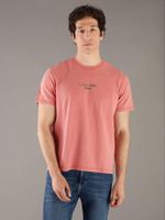 Polera Acid Wash Graphic Naranja Calvin Klein