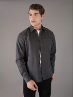 Camisa utility melange Gris Calvin Klein