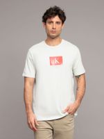 Polera con monograma en caja Beige Calvin Klein