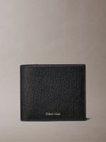 Billetera Plegada de Cuero Saffiano Negro Calvin Klein