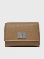 Billetera Ck Plaque Small Café Calvin Klein
