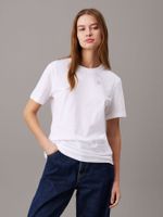 Polera Ck Embro Badge Regular Blanco Calvin Klein