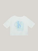 Polera Niña Layered Blanco Calvin Klein