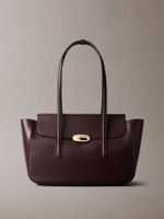 Cartera Tote Con Solapa Superior Marrón Calvin Klein