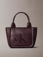 Cartera Tote Pequeña Con Logo Marrón Calvin Klein
