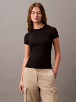 Polera Contour Rib Negro Calvin Klein