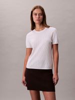 Blusa En Tejido Calado Blanco Calvin Klein