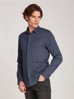 Camisa de punto slim suave Azul Calvin Klein